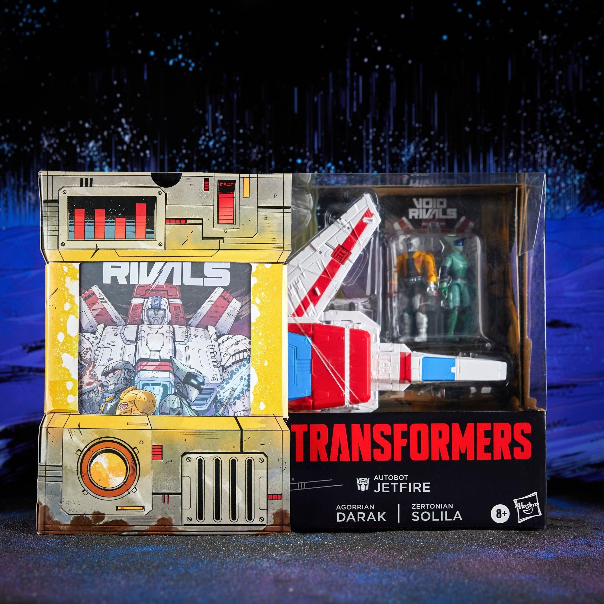 Transformers Void Rivals Autobot Jetfire, Zertonian Solila, and Agorrian Darak