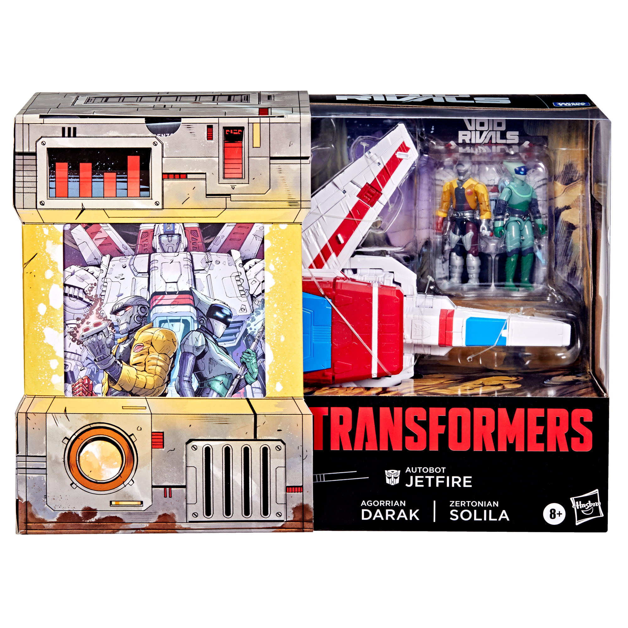 Transformers Void Rivals Autobot Jetfire, Zertonian Solila, and Agorrian Darak