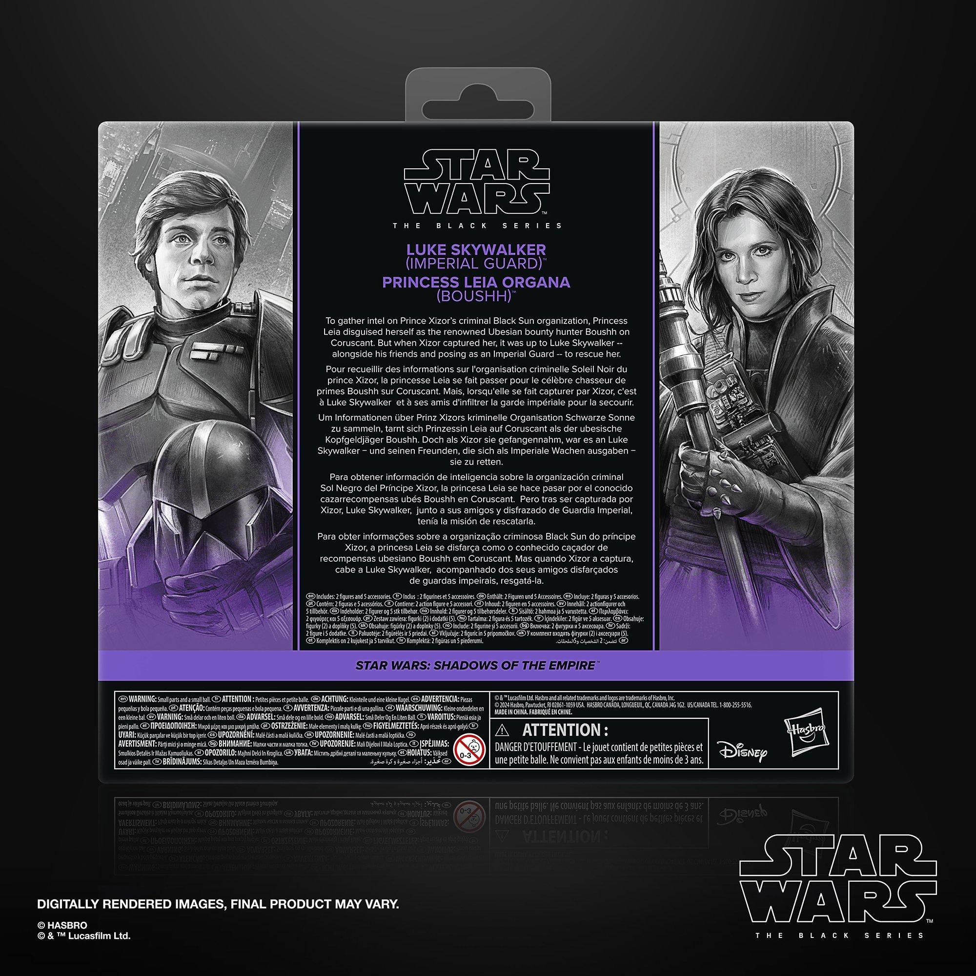 STAR WARS The Black Series Luke Skywalker (Imperial Guard) & Princess Leia Organa (Boushh)
